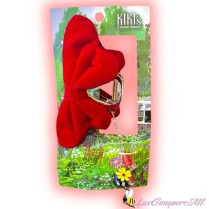 Studio Ghibli Kiki's Delivery Service Bow Claw Clip with Jiji and Floral Charms